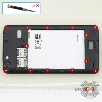 How to disassemble Fly FS505 Nimbus 7, Step 3/1