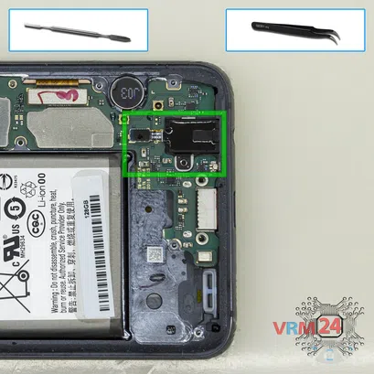 How to disassemble Samsung Galaxy S10e SM-G970, Step 7/1