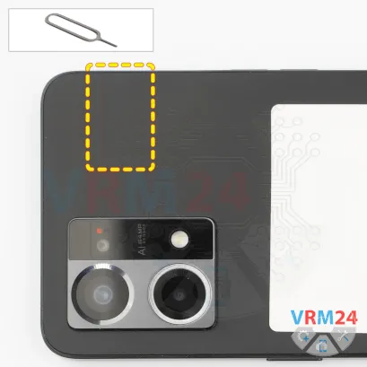 How to disassemble Oppo Reno7 4G, Step 2/1