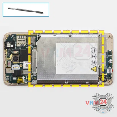 How to disassemble Huawei Y5 (2017), Step 6/1