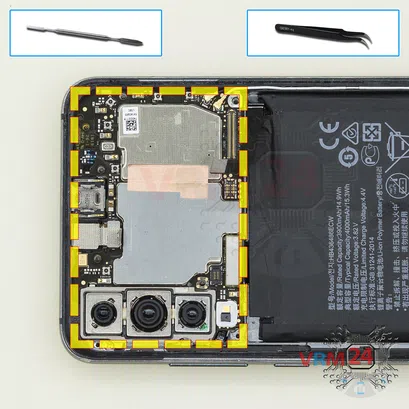 How to disassemble Huawei P20 Pro, Step 14/1