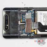 Como desmontar Samsung Galaxy A80 SM-A805, Passo 10/2