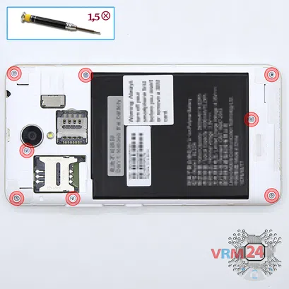 How to disassemble Lenovo A5000, Step 2/1