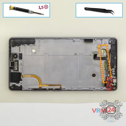 Como desmontar ZTE Nubia Z9 Mini por si mesmo, Passo 16/1