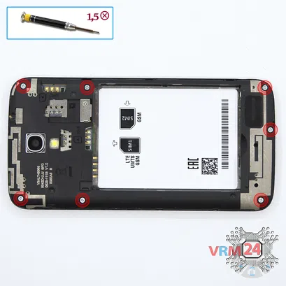 How to disassemble Alcatel OT POP 2 5042D, Step 2/1