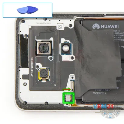 Como desmontar Huawei Nova Y91 por si mesmo, Passo 6/1