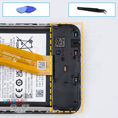 Cómo desmontar Samsung Galaxy A03 SM-A035, Paso 8/1