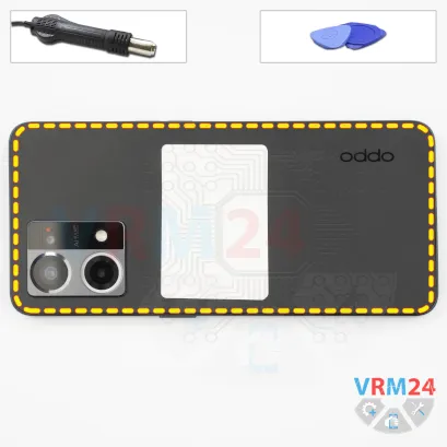How to disassemble Oppo Reno7 4G, Step 3/1