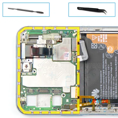 Como desmontar Huawei Y9s por si mesmo, Passo 15/1