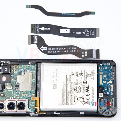 Como desmontar Samsung Galaxy S21 Plus SM-G996 por si mesmo, Passo 10/2