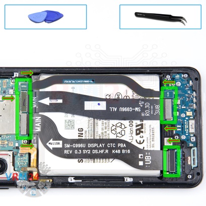 Cómo desmontar Samsung Galaxy S21 Plus SM-G996, Paso 10/1