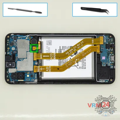 Как разобрать Samsung Galaxy A20 SM-A205, Step 6/1