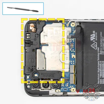Cómo desmontar Samsung Galaxy A11 SM-A115, Paso 9/1