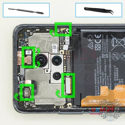 Como desmontar Huawei Mate 20 Pro por si mesmo, Passo 17/1