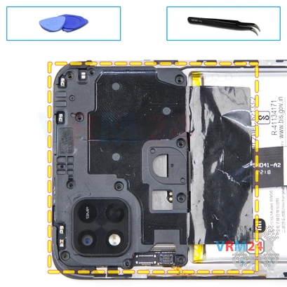 How to disassemble Xiaomi Redmi 10A, Step 7/1