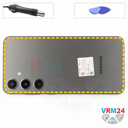 How to disassemble Samsung Galaxy S24+ SM-S921, Step 3/1