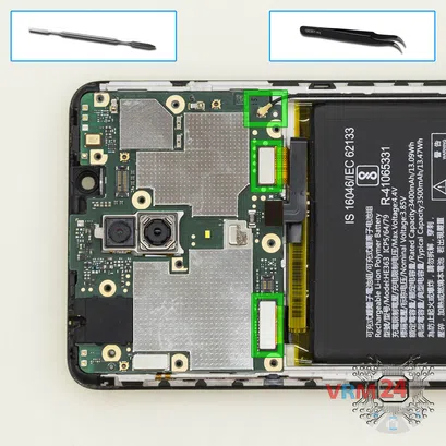 Como desmontar Nokia 3.1 Plus TA-1104 por si mesmo, Passo 14/1