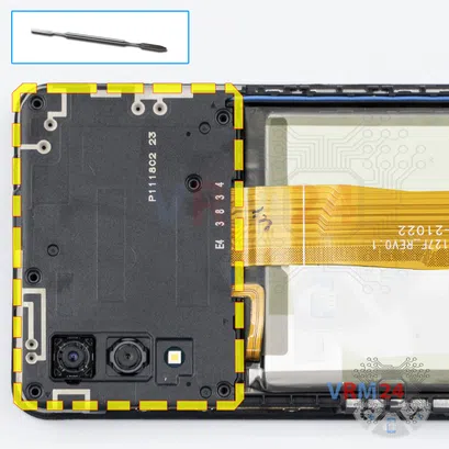 Como desmontar Samsung Galaxy A02 SM-A022 por si mesmo, Passo 5/1