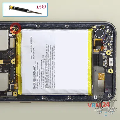 How to disassemble Asus ZenFone 3 ZE520KL, Step 10/1