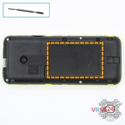 How to disassemble Nokia 220 RM-970, Step 2/1