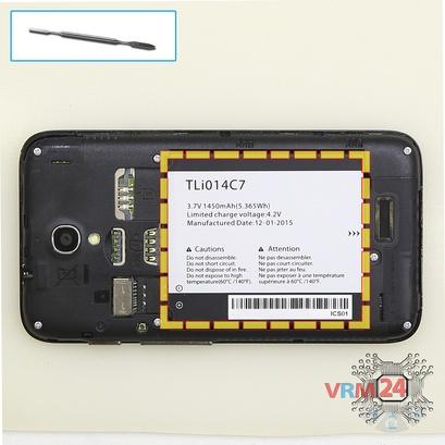 How to disassemble Alcatel OT PIXI First 4024D, Step 2/1