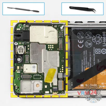 Cómo desmontar Huawei Y6 (2019), Paso 17/1