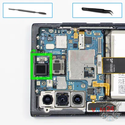 Cómo desmontar Samsung Galaxy Note 10 SM-N970, Paso 11/1