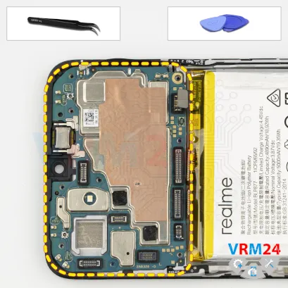 Как разобрать Realme C35, Шаг 14/1