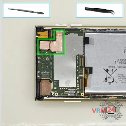 Cómo desmontar Sony Xperia XA1 Plus, Paso 12/1