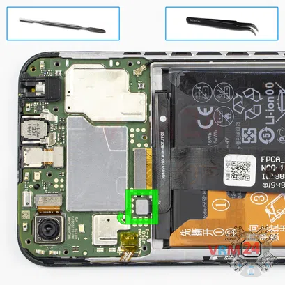 How to disassemble Huawei Y5 (2019), Step 5/1