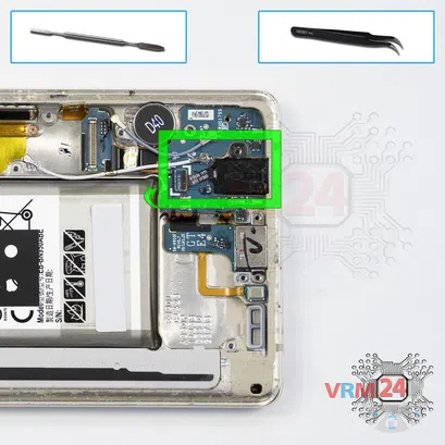 Cómo desmontar Samsung Galaxy Note 8 SM-N950, Paso 12/1
