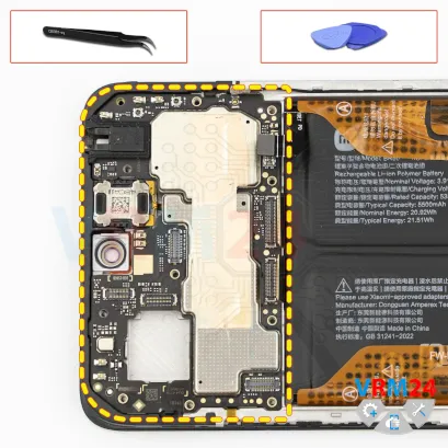 How to disassemble Xiaomi Redmi Note 14, Step 13/1