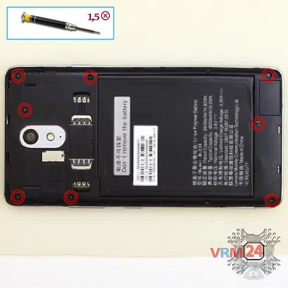 How to disassemble Lenovo Vibe P1m, Step 2/1