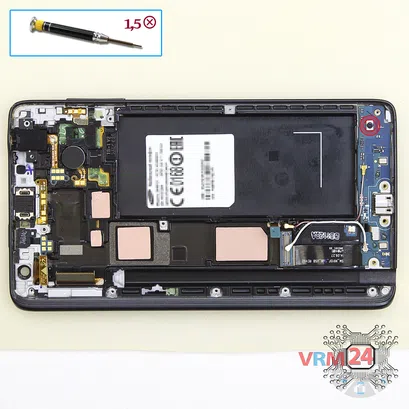 Cómo desmontar Samsung Galaxy Note Edge SM-N915, Paso 8/1