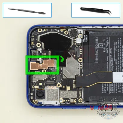 Como desmontar Xiaomi Redmi Note 8T por si mesmo, Passo 14/1