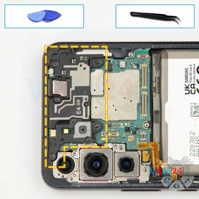 Cómo desmontar Samsung Galaxy S22 SM-S901, Paso 13/1
