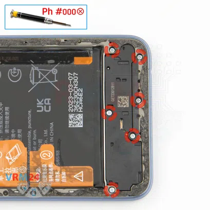 How to disassemble Honor X6, Step 7/1