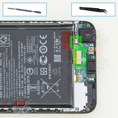 Cómo desmontar Asus Zenfone Max Pro (M1) ZB601KL, Paso 9/1