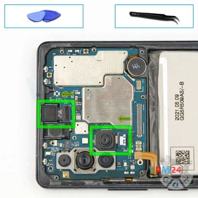 Cómo desmontar Samsung Galaxy A71 5G SM-A7160, Paso 14/1