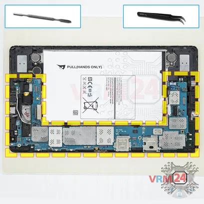 How to disassemble Samsung Galaxy Tab S 8.4'' SM-T705, Step 8/1