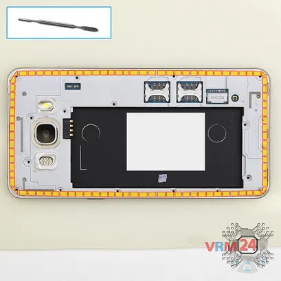 How to disassemble Samsung Galaxy J5 (2016) SM-J510, Step 4/1