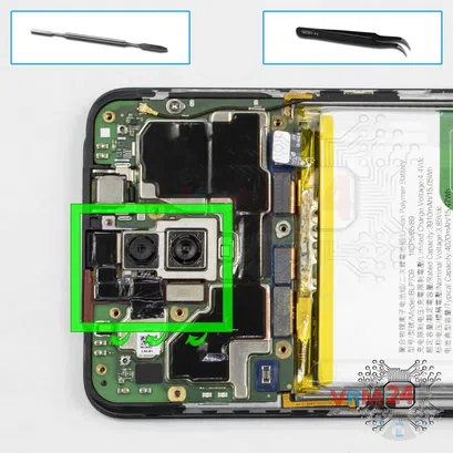 Como desmontar Oppo A9, Passo 13/1