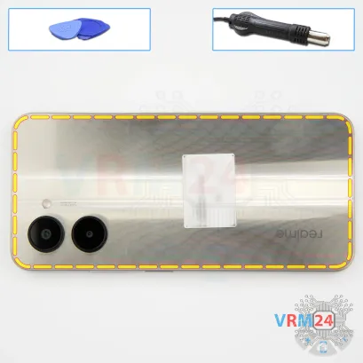 How to disassemble Realme C33, Step 3/1