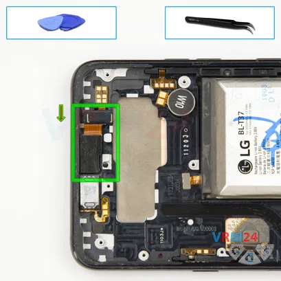 Como desmontar LG V40 ThinQ V405 por si mesmo, Passo 11/1