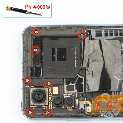 Como desmontar Xiaomi RedMi Note 12S por si mesmo, Passo 7/1