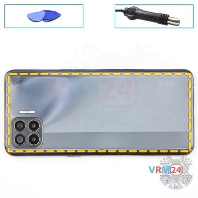 How to disassemble Oppo Reno4 Lite, Step 3/1