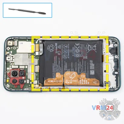 Como desmontar Huawei P40 Lite, Passo 10/1