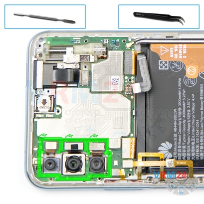 How to disassemble Huawei Y9s, Step 13/1