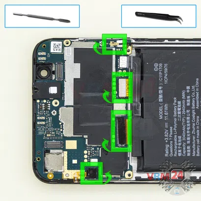 How to disassemble Asus ZenFone Live L1 ZA550KL, Step 11/1