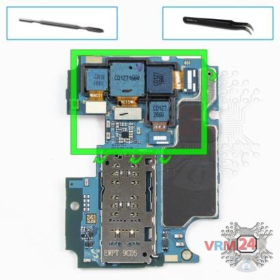 Cómo desmontar Samsung Galaxy A51 SM-A515, Paso 13/1